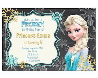 Summer Frozen Invitations printable DIY digital file