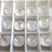 4 Ultra White AB Swarovski Crystal Square Cushion Cut Stone 4470 12mm