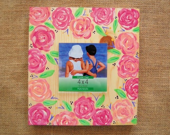 Hand Painted Wood Frame/ Wood Square Frame