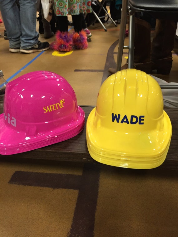 Kids Construction Hard Hats plastic