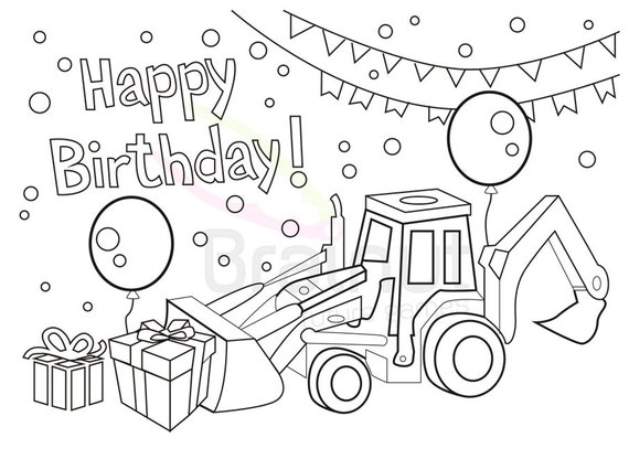 Birthday coloring pages Love Happy birthday Color Pages