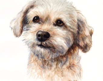 Custom Dog Painting, Watercolor Pet Portrait, Watercolor Dog, Custom Dog Portrait, Custom Cat Portrait, Custom Pet Painting From Your Photo