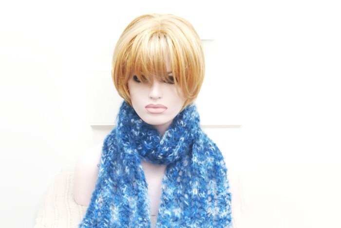 Extra long fuzzy mohair scarf SuperTanya | Etsy