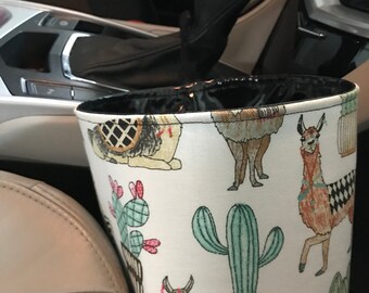 Llama Cactus Car Trash Bag
