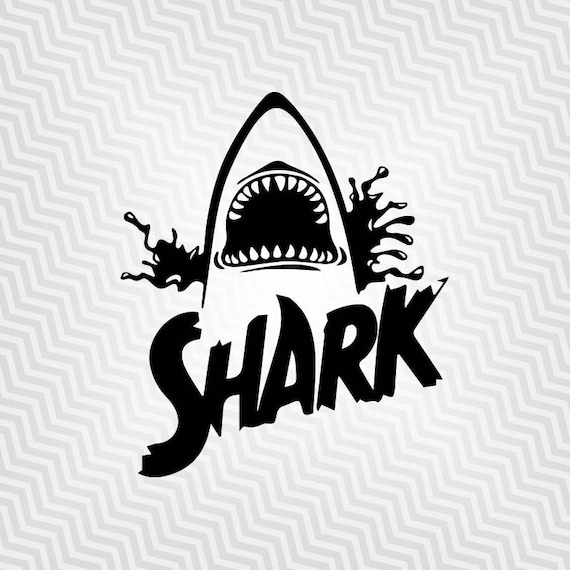 Shark Svg Shark jaw Cutout Vector Cricut Silhouette