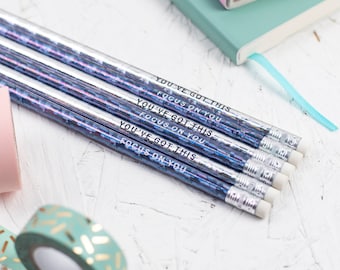 You've Got This Pencils Set, Motivational pencils, Positive Gifts, Slogan Pencils, Foil Pencils, Positive Quotes, Pencils, Gift For Her