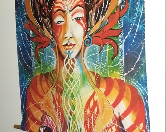 Orbit-wall-hanging fabric,ethnic,visionary art,spirituality
