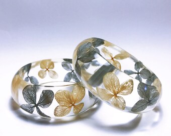 Pressed flowers bangles, real flowers bangles, resin bangles,Botanical Jewellery, real flowers bracelet , pressed flowers bracelets