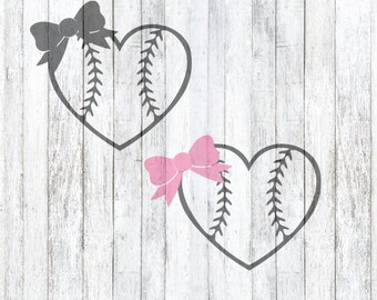 Softball Heart SVG
