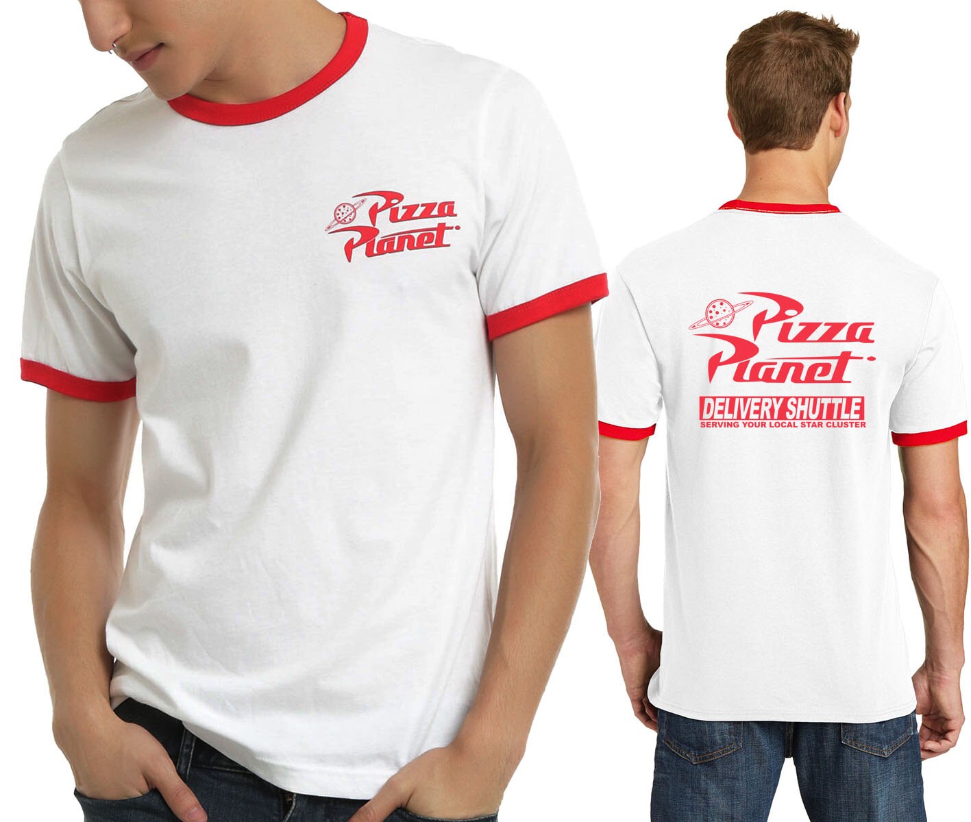 pizza planet button up shirt