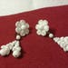 White screw back earrings