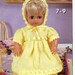 baby dolls clothes knitting pattern dolls dress bonnet bootees girl doll baby reborn 12-22 inch doll DK baby dolls knitting patterns pdf
