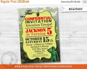 ON SALE Military Party Invitation, Army Invitation Party, Camo Invitation Birthday