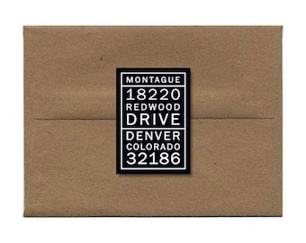 Custom Address Label, Modern Address Stickers, Return Address Label - Set of 18 (#101)
