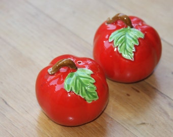Vintage Apple Salt and Pepper Shakers