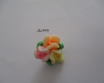 Drilled multicolor 15mm flower BOUQUET
