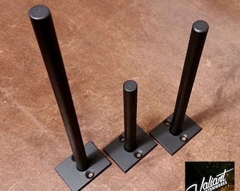 Steel 2"-12" Long 1/2" Post DIY Floating Shelf Bracket Pair - 1 1/2" x 2" backing plate - New LOWER PRICE!