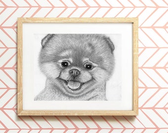 Pomeranian Print, Pomeranian Spitz Wall Art, Instant Download Printable Art, Digital Download Prints, Baby Shower Gift, Dog Printable Poster