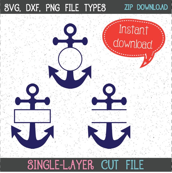 Download Anchors SVG Monogram Anchors SVGs SVGs Cricut Cut File