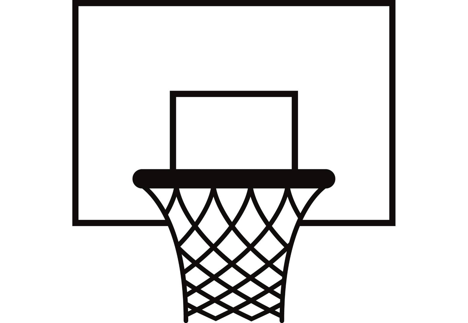 Basketball Hoop 1 Backboard Goal Rim Basket Net Sports Game Icon Logo