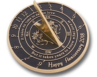 Looking For The Best Wedding Anniversary Gift? This Sundial Gift Is A Great Present For Him, Her Or A Couple To Celebrate Years Of Marriage