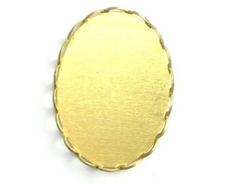 Settings Lace Edge Raw Brass 25x18mm (10) FI204