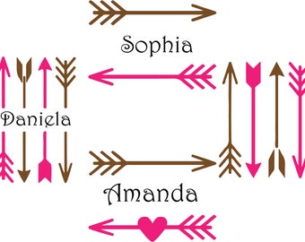 Arrow SVG, pretty arrow SVG, Split Arrow, Split Svg files, Files For Cricut, Silhouette, Svg design bundle, Cutting design, Arrow Name svg