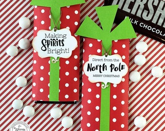 KIT Polkadot Candy Bar Wrap, Hershey Bar, Teacher Appreciation, Stocking Stuffers, Classroom Treat, Christmas Co-Worker Treats, Employee