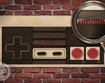 Nintendo: NES Controller Woodblock Art