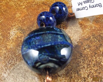 Boro Lentil Focal Bead with Spacers