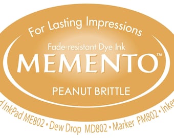 New Memento Full Size Ink Pad - PEANUT BRITTLE (Tan, Yellow-Brown) - Fade Resistant Dye Ink by Tsukineko