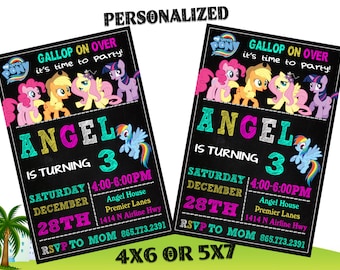 My Little Pony Invitation, My Little Pony Birthday, My Little Pony Invite, My Little Pony Party, My Little Pony Printable