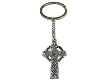 Very Large Celtic Cross Pendant Keychain