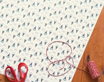 Ice cream wrapping paper 10x