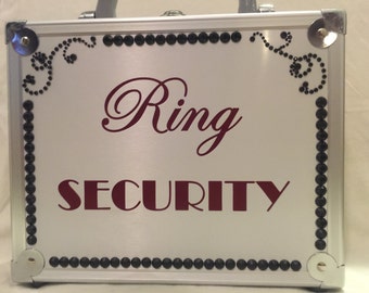 Black Bling Wedding Ring Security Briefcase
