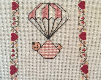 Personalised Hand Embroidered Baby Sampler