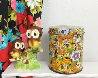 Vintage Flower Power Tin