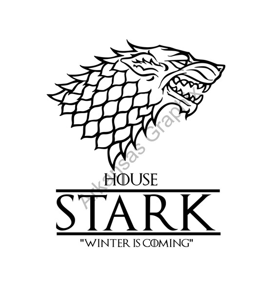 Game of Thrones House Stark Vector/Cuttable Files Eps, AI, Pdf and Svg