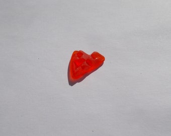 Small imprfect red sea glass piece - pretty nicked red - red beach glass for mosaics arts and crafts