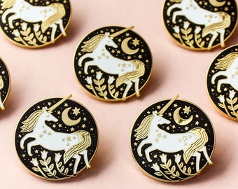 Unicorn Hard Enamel Pin Badge, Luxury Magic Unicorn Brooch