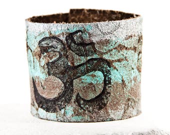 Leather Jewelry, Leather Cuff, Leather Bracelet, Leather Wristband