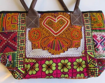 Banjara Bag, Bohemian Bag , Handmade, Vintage Boho Tribal Handbag Bag Heart Design One Of a Kind. Free UK Shipping BN2