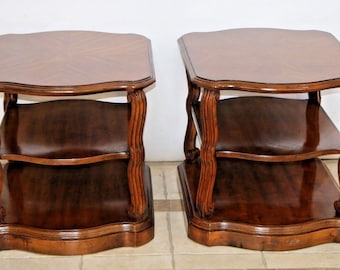 Very Hard to Find Vintage Drexel Taurine III Matching Set Three Tier side Tables Nationwide shipping available please call for best rates