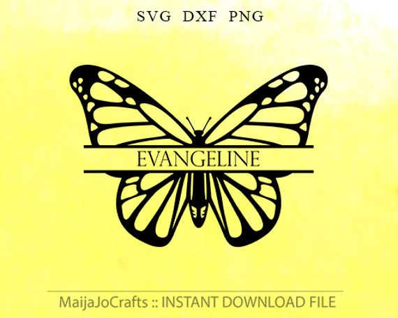 butterfly monogram SVG DXF monogram frames instant download