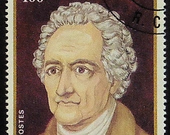 Johann Wolfgang von Goethe -Handmade Framed Postage Stamp Art 20841AM