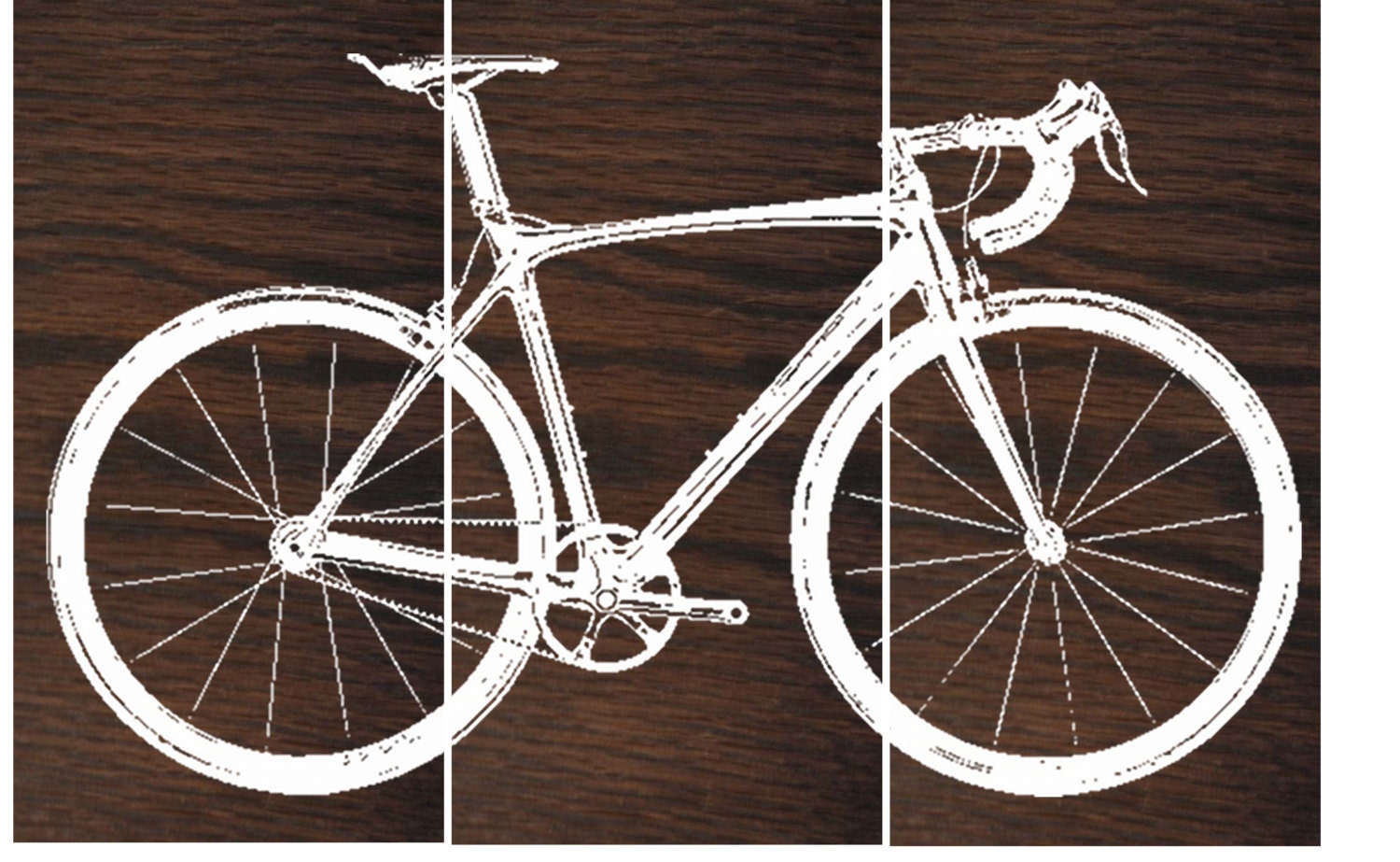 Road Bike / Street Bike Wall Art / Bicycle Screen Print