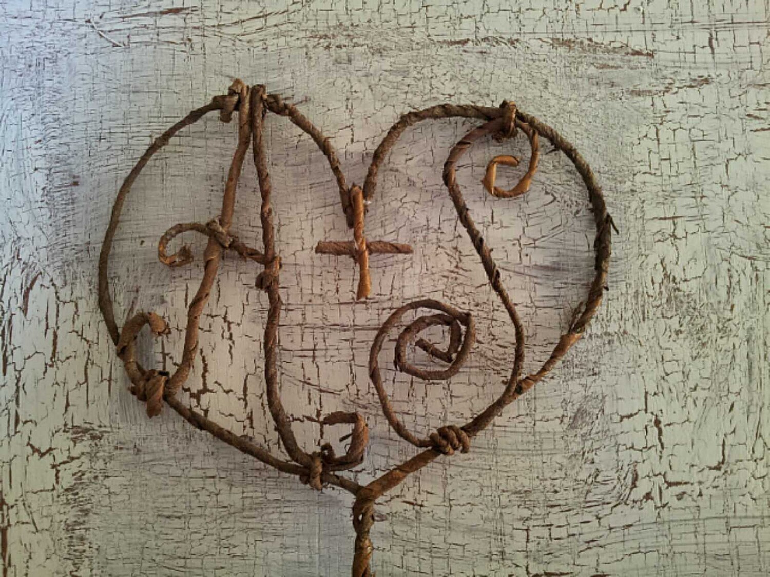 Monogram Wedding Cake Topper Rustic Natural Heart Autumn Monogram Wedding Cake Topper Rustic Natural Heart Autumn