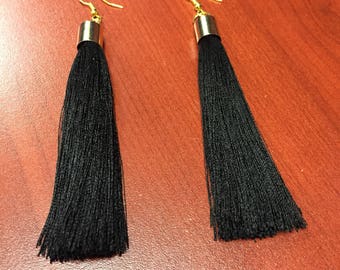 Black Tassel earrings