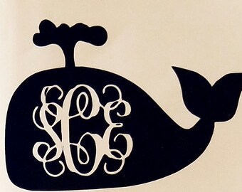 Free Shipping Whale Monogram