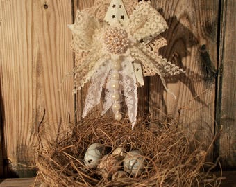 Star Ornament, Shabby Chic Ornament, Handmade Ornaments, Vintage Inspired Ornament, Christmas Ornament, Shabby Chic Decorating